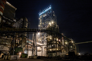 19 Modern cement plant in India by night