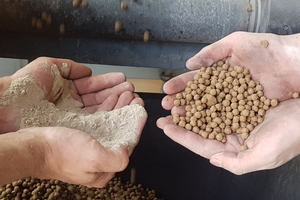 1 In comparison: Limestone fines and pellets