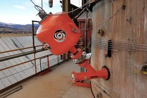 8 Patented technology allows installation or servicing air cannons without a process shutdown