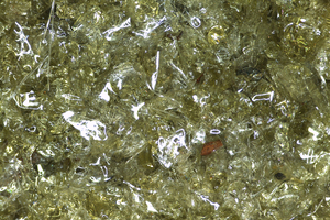 5 Water-granulated slags in the reflected light microscope (a) Test 0 (0 % slag from DRI)(b) Test 3 (70 % slag from DRI)(c) Granulated blast furnace slag