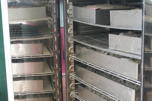 Drying of road construction materials